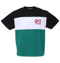 ネスタブランド 大きいサイズ メンズ NESTA BRAND 天竺切替 半袖 Tシャツ ブラック × グリーン 1278-3567-2 3L 4L 5L 6L 8L