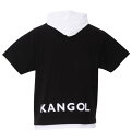 大きいサイズ メンズ KANGOL 半袖 Tパーカー ブラック 1278-3218-2 3L 4L 5L 6L 7L 8L