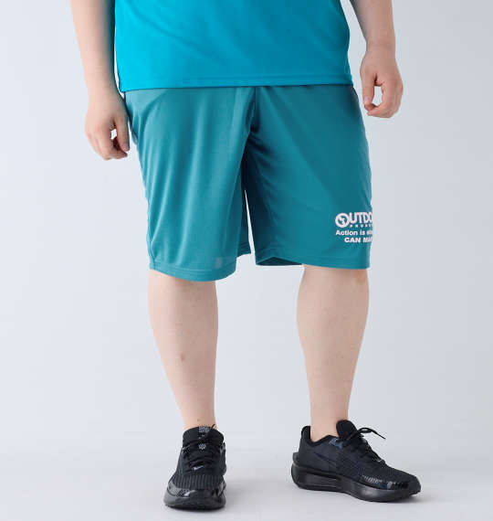大きいサイズ メンズ OUTDOOR PRODUCTS DRY メッシュ ハーフパンツ ターコイズ 1254-4202-4 3L 4L 5L 6L 7L 8L