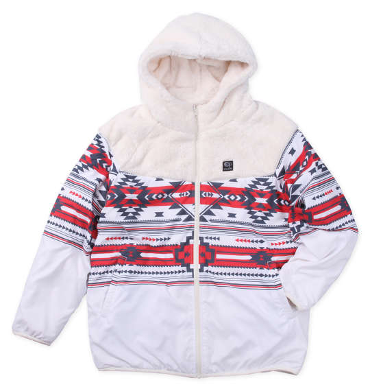 大きいサイズ メンズ OCEAN PACIFIC リバーシブル ボア フリース ジャケット ホワイト 1273-4340-1 3L ..