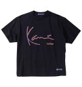 大きいサイズ メンズ KARL KANI 天竺 半袖 Tシャツ ブラック 1278-4550-2 3L 4L 5L 6L 8L