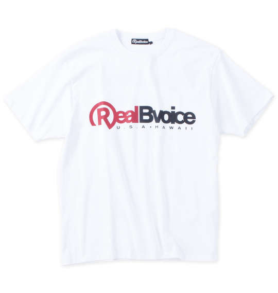 大きいサイズ メンズ RealBvoice 天竺 半袖 Tシャツ ホワイト 1278-4205-1 3L 4L 5L 6L