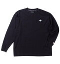 大きいサイズ メンズ OUTDOOR PRODUCTS 天竺エンボス 長袖 Tシャツ ブラック 1258-4300-2 3L 4L 5L 6L 7L 8L