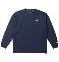 大きいサイズ メンズ OUTDOOR PRODUCTS 天竺エンボス 長袖 Tシャツ ネイビー 1258-4300-3 3L 4L 5L 6L 7L 8L
