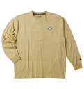 大きいサイズ メンズ OUTDOOR PRODUCTS 天竺エンボス 長袖 Tシャツ ベージュ 1258-4300-4 3L 4L 5L 6L 7L 8L