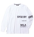 大きいサイズ メンズ SY32 by SWEET YEARS セパレートグラフィック 長袖 Tシャツ ホワイト 1278-4392-1 3L 4L 5L 6L