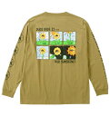 大きいサイズ メンズ b-one-soul DUCK DUDE サンフラワー 長袖 Tシャツ コヨーテ 1258-4315-3 3L 4L 5L 6L