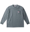 大きいサイズ メンズ BEN DAVIS ピスポケット付 長袖 Tシャツ グレー 1278-4680-3 3L 4L 5L 6L