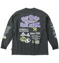 大きいサイズ メンズ BEN DAVIS バブルロゴ 長袖 Tシャツ チャコール 1278-4682-2 3L 4L 5L 6L