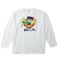 大きいサイズ メンズ 黒柴印和んこ堂 和み柴っ子天丼 長袖 Tシャツ オフホワイト 1258-4350-1 3L 4L 5L 6L 8L