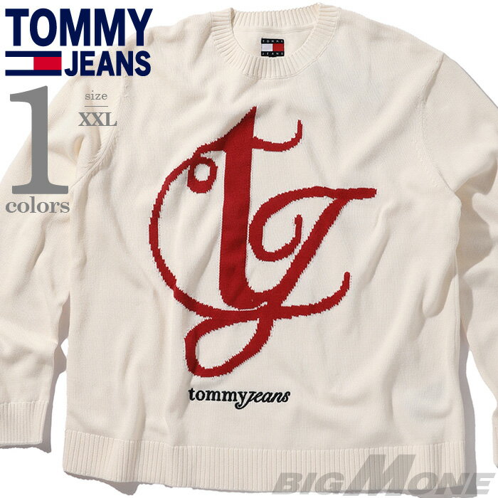 大きいサイズ メンズ TOMMY JEANS トミージーンズ クルーネック セーター USA直輸入 dm0dm21883