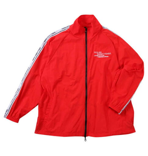 大きいサイズ メンズ SY32 by SWEET YEARS テープデザイン ナイロン ジャケット レッド 1273-5100-3 3L 4L 5L 6L 大きいサイズ メンズ SY32 by SWEET YEARS テープデザイン ナイロン ジャケット レッド 1273-5100-3 3L 4L 5L 6L
