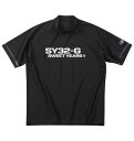 大きいサイズ メンズ SY32 by SWEET YEARS マット ストレッチ ポンチ 半袖 モックネック シャツ ブラック 1278-5215-2 3L 4L 5L 6L