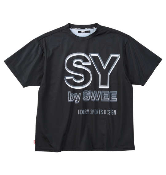 大きいサイズ メンズ SY32 by SWEET YEARS ネオンビッグロゴ 半袖 Tシャツ ブラ