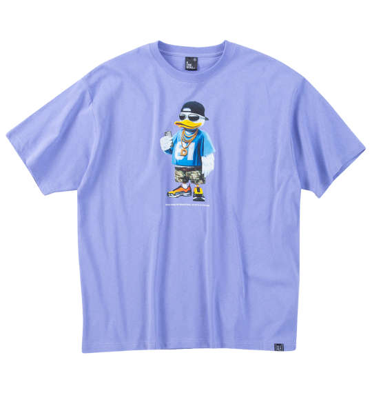 楽天大きいサイズの店ビッグエムワン大きいサイズ メンズ b-one-soul DUCK DUDE ストリートスタイル 半袖 Tシャツ ライトパープル 1258-5260-1 3L 4L 5L 6L