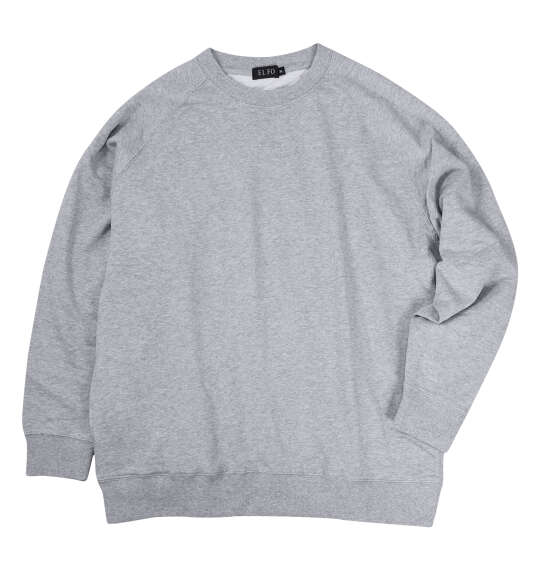 大きいサイズ メンズ EL.FO 無地裏毛 クルーネック トレーナー ライトグレー 1278-5681-1 3L 4L 5L 6L 8L