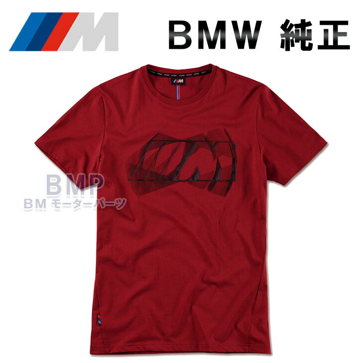 BMW 純正 M COLLECTION 2019-21 M ロゴ Tシャツ メンズ バーガンディ 赤 コレクション