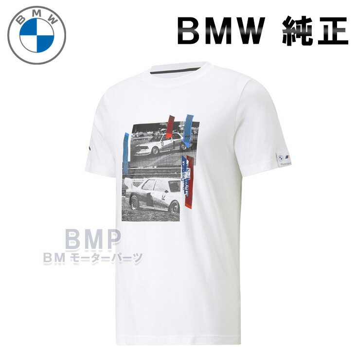 BMW 純正 M MOTORSPORT COLLECTION 2023 メンズ カー グラフィック Tシャツ ホワイト コレクション