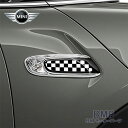 BMW MINI 純正 F55 F56 F57用 スモール サイド スカットル CHEQUERED FLAG ブラック 前期 LCI1