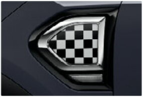 BMW MINI 純正 F60 CROSSOVER 用 サイド スカットル トリム CHEQUERED FLAG ブラック