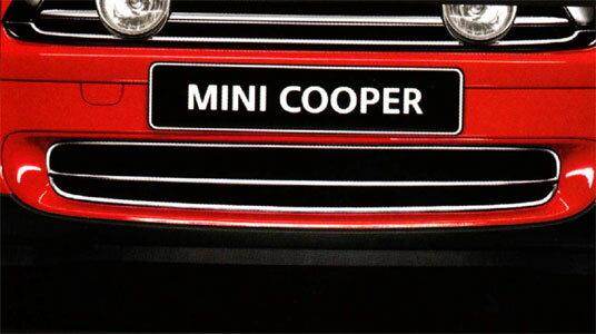 BMW MINI アクセサリー R56 ハッチバック R57 コンバーチブル R55 CLUBMAN フロント ロアー クロームグリル
