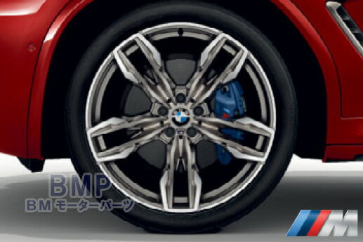 BMW 純正 G01 X3 G02 X4 Mライト アロイ ホイール ダブルスポーク スタイリング718M 単体 1本 リア用 9.5J×21 セリウムグレー マット