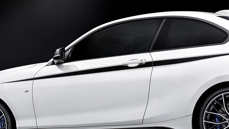 BMW 純正 F22 2シリーズ M Performance アクセント ストライプ 左右セット ブラック シルバー パフォーマンス