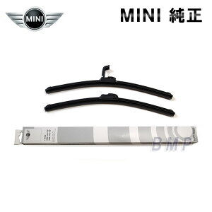 BMW MINI R50 R52 R53 R55 R56 R57用 ～2012年4月 ワイパー EVO フラット ブレード セット ロゴ入り