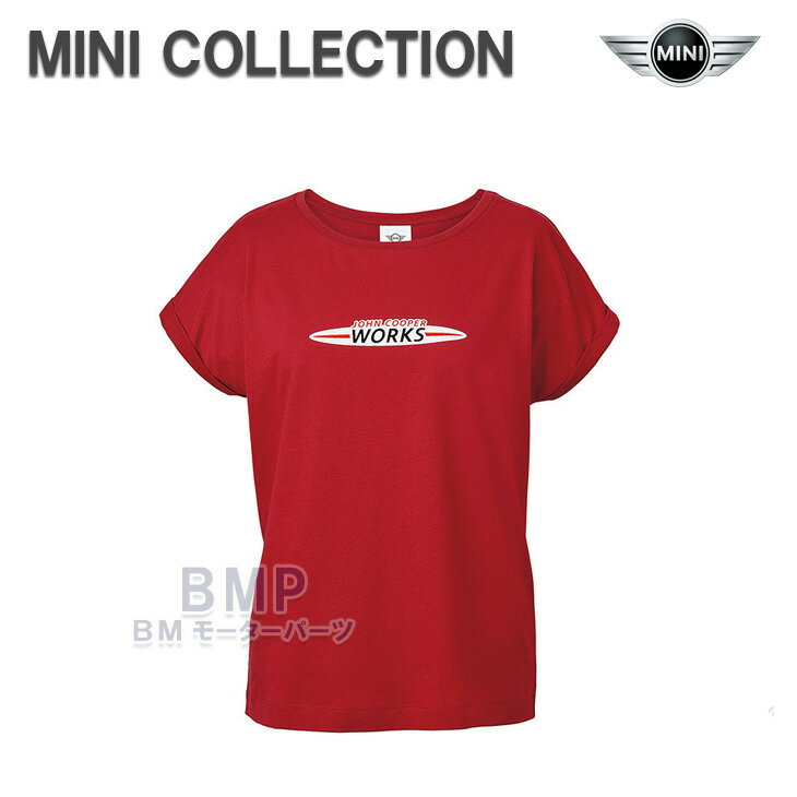 BMW 純正 MINI COLLECTION JCW ロゴTシャツ チリレッド レディース コレクション