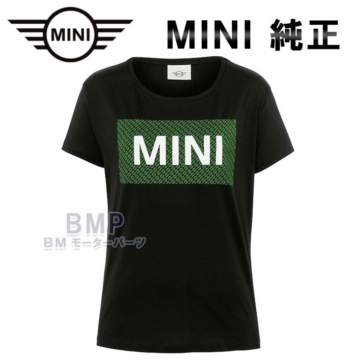 セール商品 BMW MINI 純正 MINI COLLECTION MINIワードマークTシャツ ブラック レディース コレクション