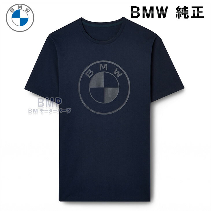 BMW 純正 BMW COLLECTION 2023 GOODS WITH FREUDE メンズ ロゴ Tシャツ ダークブルー ネイビー コレク..