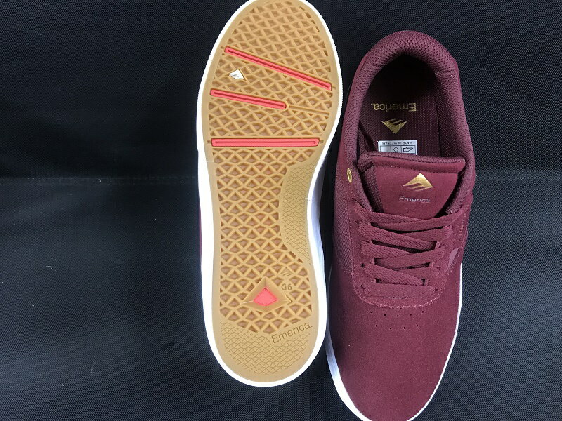 Emerica - EMPIRE G6 / BURGUNDY.WHITE / エメリカ BMX スケート スケシュー SHOES 靴 シューズ