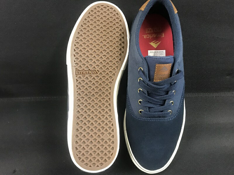 Emerica - PROVOST SLIM VULC / navy.brown.white / エメリカ BMX スケート スケシュー SHOES 靴 シューズ