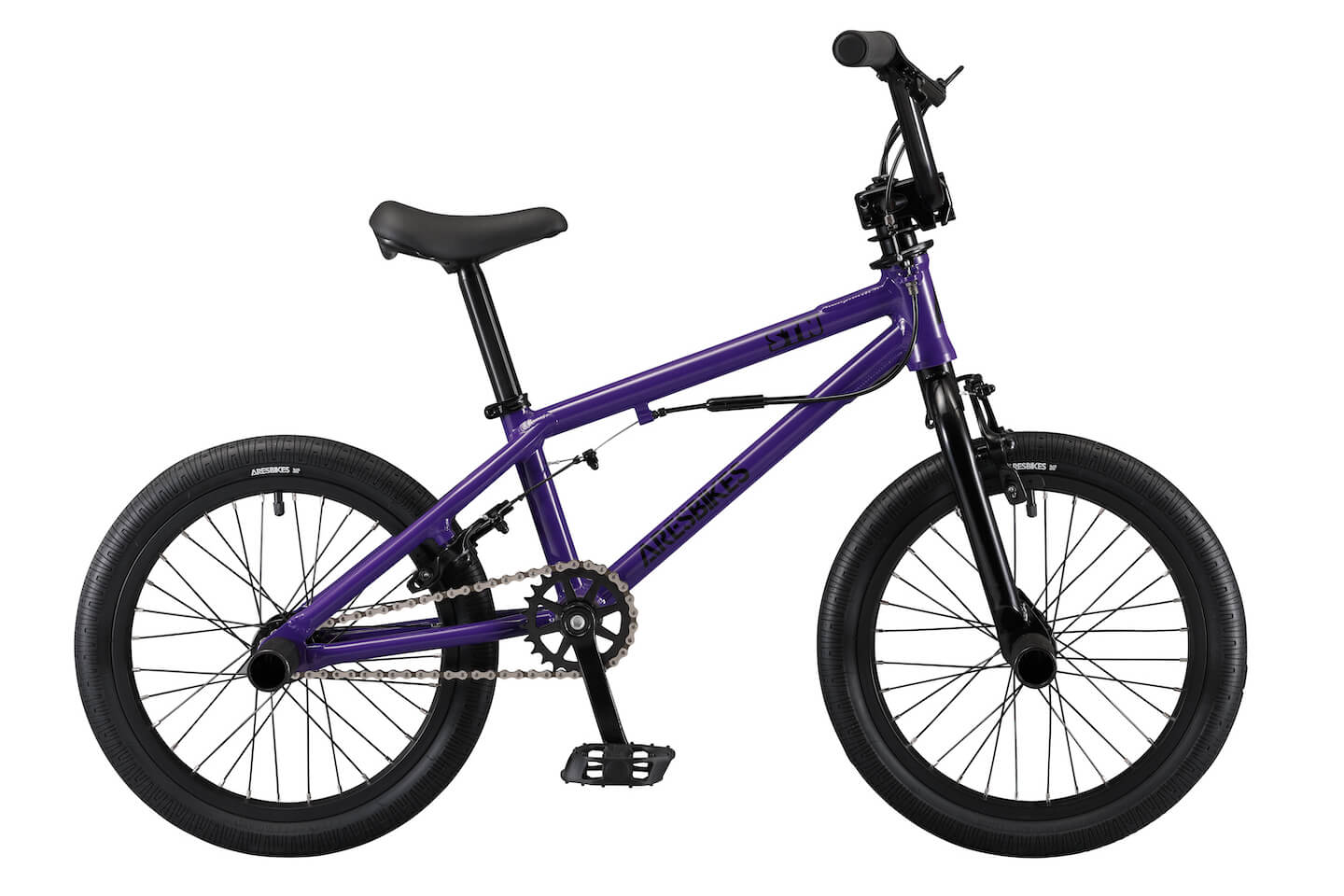 【ポイントアップ中 】 2021年モデル ARESBIKES - STN-AL / glosspurple グロスパープル / 軽量アルミ製 16インチBMX / アーレス エスティ-エヌ BMX 完成車 フラットランド 子供用 キッズBMX …