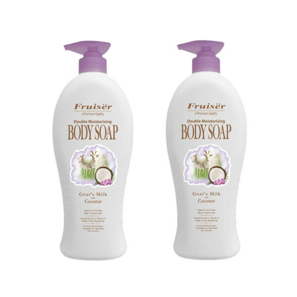 フルッセル ダブルモイスチャーボディソープ ココナッツ 1000mL×2【2個セット】送料無料 岡インターナショナル ゴートミルク