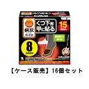 小林製薬 桐灰カイロ くつ下用 甲に貼る 黒 15足分入×16【16個セット】ケース販売 送料無料 靴 足 カイロ 指先 冷え