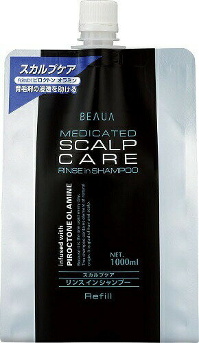 薬用 ビューアスカルプケアリンスインシャンプー 詰め替え 1000mL フケ 痒み 育毛剤 浸透 ヘアケア 薄毛 抜け毛