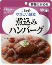 【キューピー】やさしい献立 煮込みハンバーグ 100g【区分1:容易にかめる】 【介護食】【流動食】【栄養補助】【レトルト】【えん下】【嚥下】