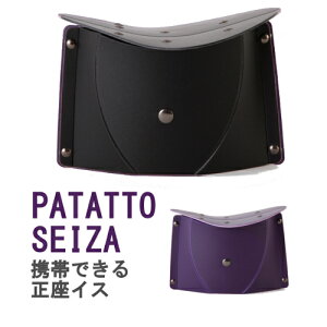SOLCION 折りたたみ式 正座イス PATATTO パタット SEIZA セイザ 黒【折り畳みイス】【携帯】【母の日】【プレゼント】