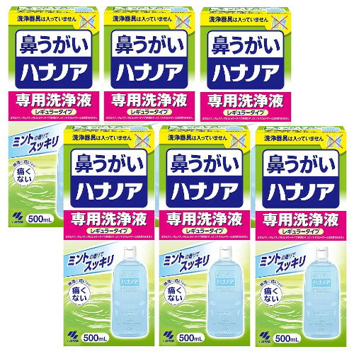 小林製薬 ハナノア 専用洗浄液 500mL ×6【6個セット】送料無料 鼻うがい 花粉 鼻づまり 鼻水