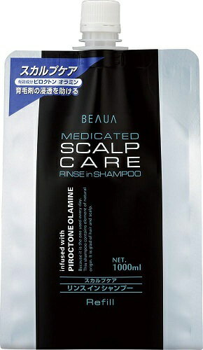 薬用 ビューアスカルプケアリンスインシャンプー 詰め替え 1000mL フケ 痒み 育毛剤 浸透 ヘアケア 薄毛 抜け毛