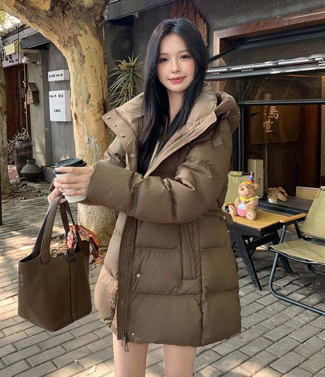 ダウンコート レディース 秋冬 ハーフコート 90％ダウン詰 膝上丈 ダウンハーフコート ショートコート ダウンジャケット アウター ロングジャケットブルゾン ダウンコート 撥水 冬服 女性 暖かい あったか 防寒 保温 アウトドア キャンプ