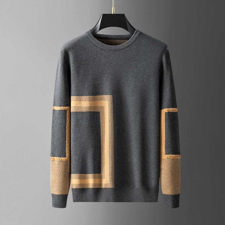 ニット セーター メンズ 重ね着風 セーター ブラック 春物 秋物 冬物 丸えり クールネック ビジネス 通勤 グレー カジュアル お出かけ 部屋着 長袖 セー...