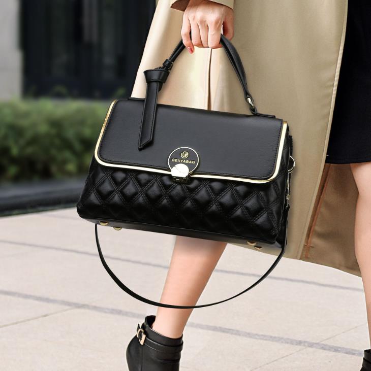 ハンドバッグ ショルダーバッグ レディース トートバッグ 黒色 斜めがけ レザーバッグ 革バッグ 革鞄 ハンドカバン バッグ カバン PUレザー送料無料