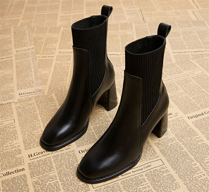 ブーツ レディース　マーティンブーツ　レディース靴　ショートブーツ　ハイヒール 　春秋冬　 革靴 お..