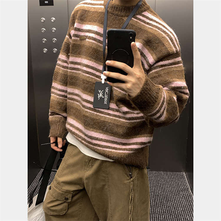 ニット セーター メンズ セーター ボーダー 春物 秋物 冬物 赤 クールネック ビジネス 通勤 クリスマス衣服 カジュアル お出かけ 部屋着 長袖 セーター ...