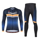 サイクルウェア 上下セット サイクルジャージ サイクルパンツ M~3XL 自転車ウェア メンズ 春秋 長袖ウエア 通気速乾