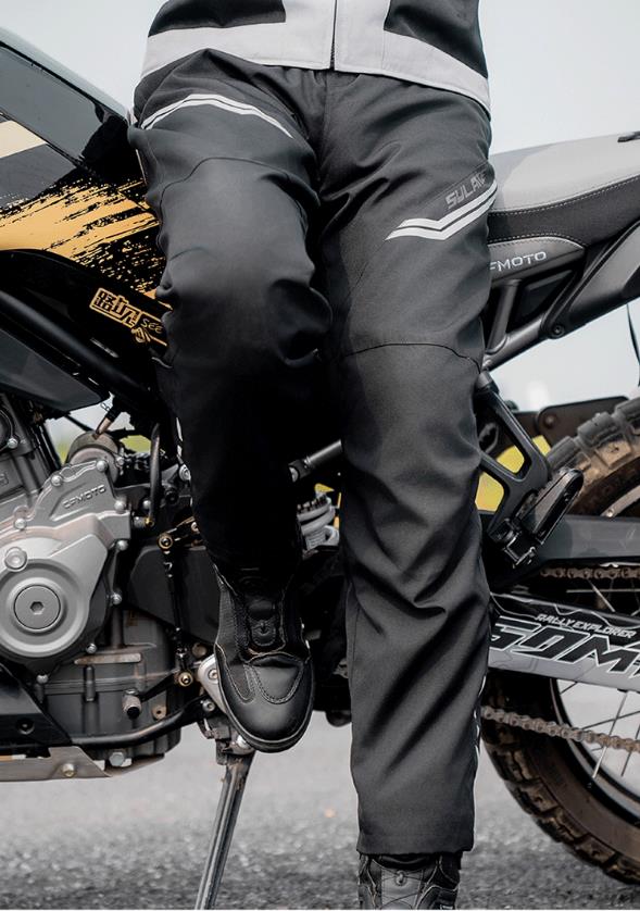 バイクパンツ プロテクター付き 綿インナー付き ブラック メンズ 春秋冬 ナイロン ...