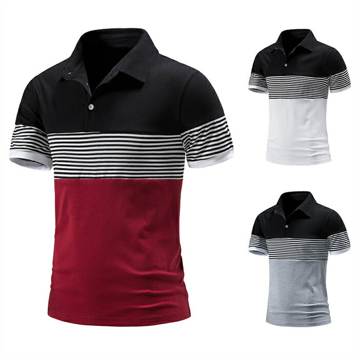 ポロシャツ メンズ 半袖シャツ ビジネスシャツ お洒落 通勤 春夏秋　3色　S~2XL