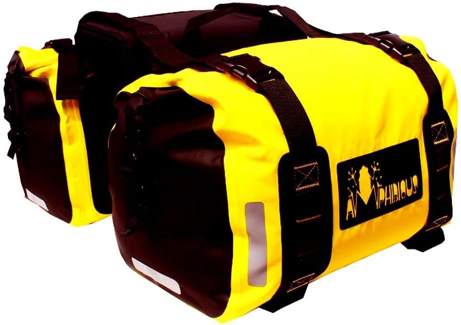 サイドバッグ 左右セット バイクバッグ バイク用サイドバッグ オートバイ 黒色25L 完全防水 黄色30L ヘルメットバッグ サイクリング 汎用性トラベルバッグ シードバッグ bnzk88-10000497 万能雑貨 サンプル画像2